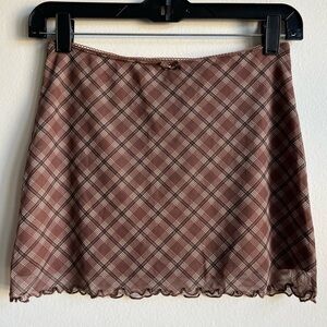 H&M Divided Plaid Mini Skirt